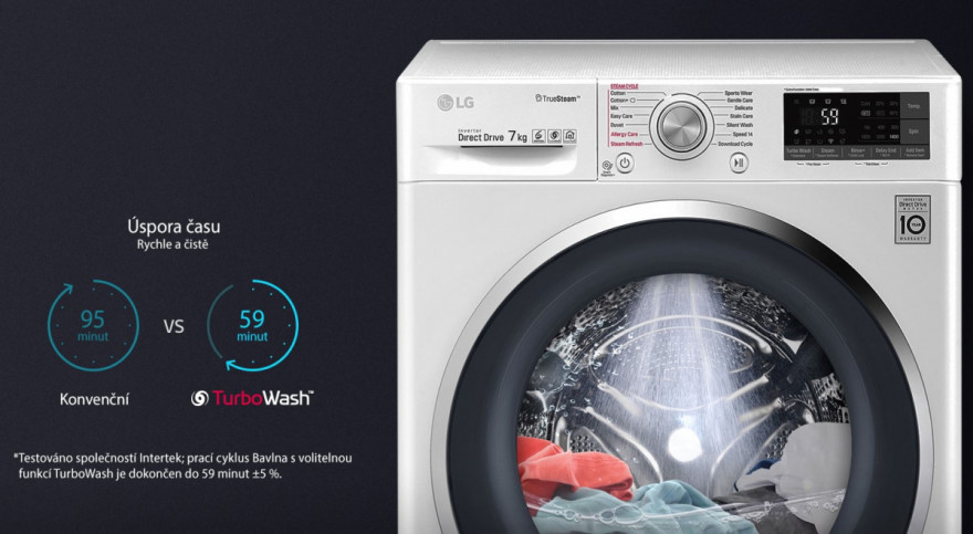Rychlé a čisté praní s funkcí TurboWash™