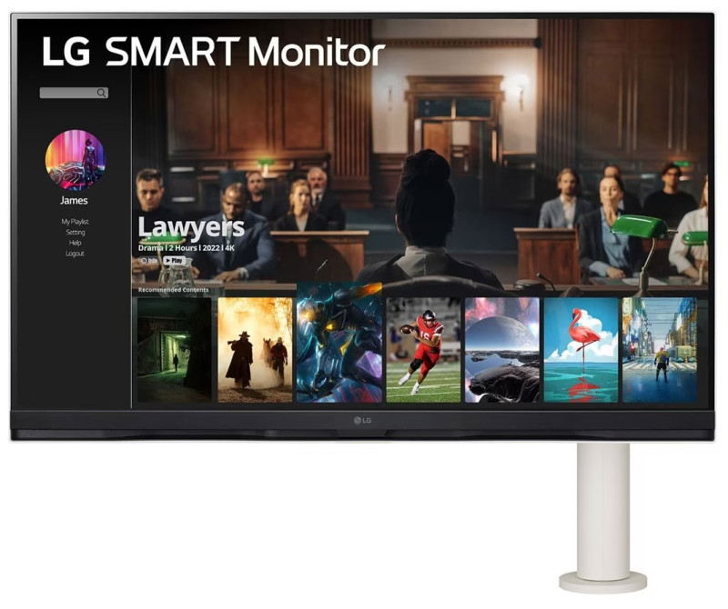 32" LG 32SQ780S-W - Smart monitor