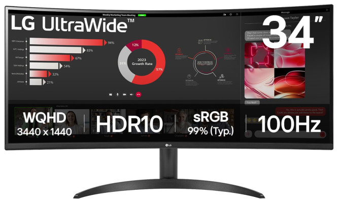 34" LG 34WR50QK-B