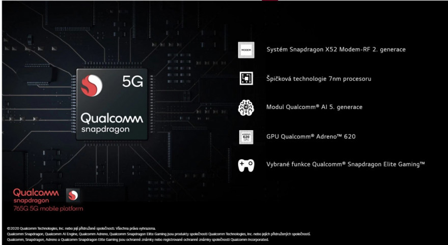 Mobilní platforma Qualcomm® Snapdragon™ 765G 5G