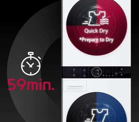 Vypráno a vysušeno za 59 minut*