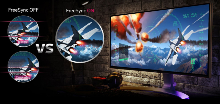 Jasné a živé herní scény díky funkci FreeSync