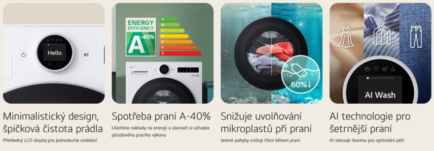 Chytrá pračka, která se přizpůsobí vašemu životu