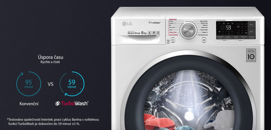 Rychlé a čisté praní s funkcí TurboWash™