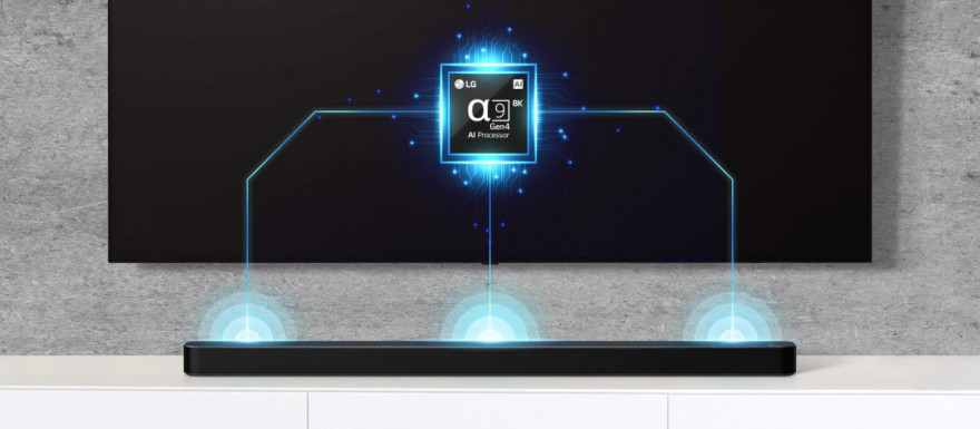 Vylepšený Sound Bar s TV procesorem LG využívajícím AI