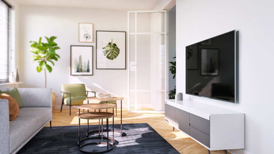 Fixní nástěnný držák pro OLED TV s úhlopříčkou od 32 do 77 palců