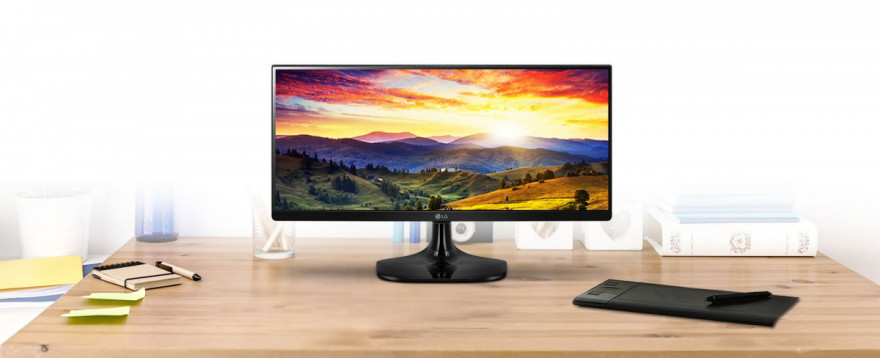 21:9 rozlišení UltraWide™ FHD na IPS displeji