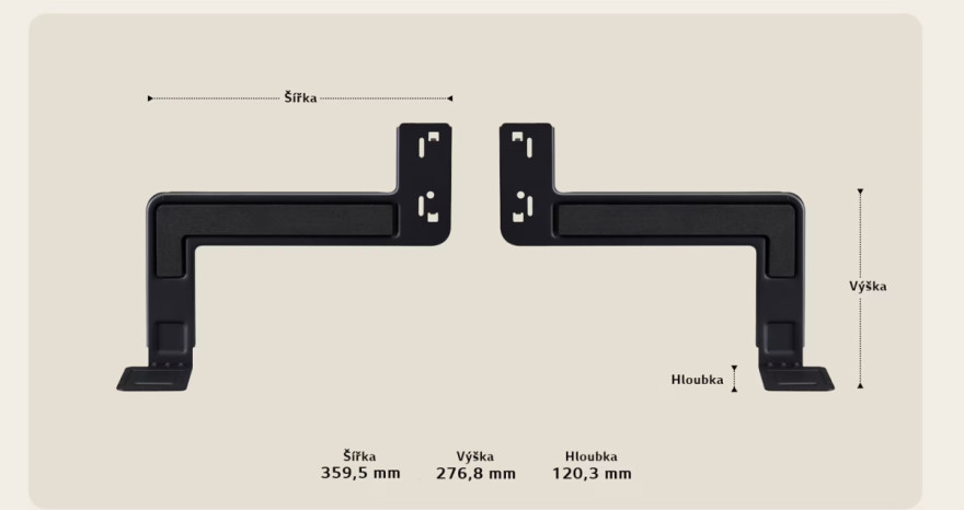 Kompatibilní držák Soundbaru pro LG QNED TV