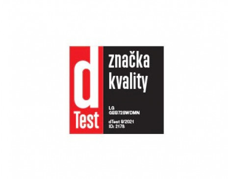 Spotřebič získal ocenění "Značka kvality" časopisu dTest