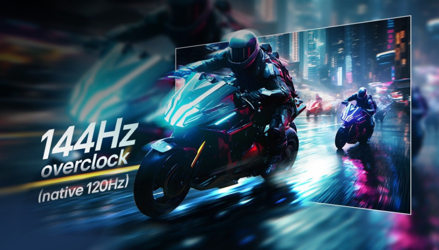 Plynulý herní pohyb s obnovovací frekvencí 144 Hz (přetaktování) (nativní 120 Hz)