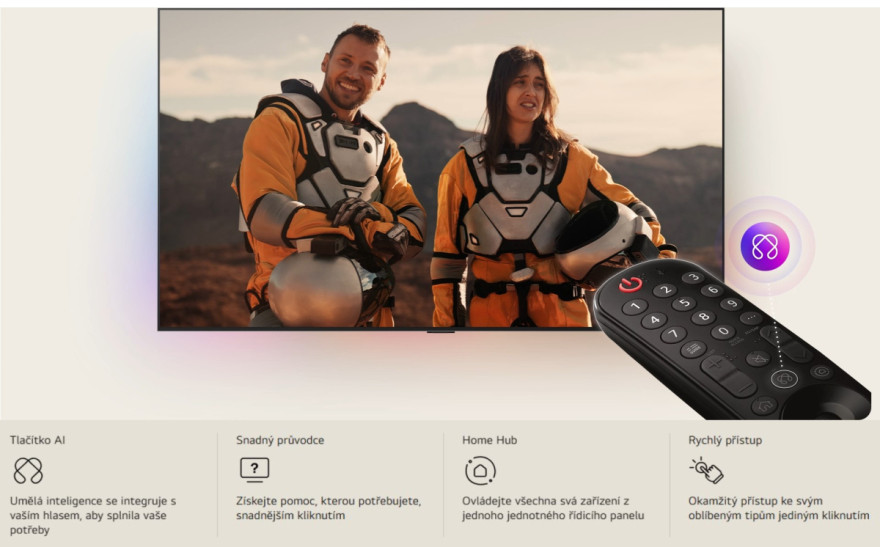 Doplňte svůj zážitek z umělé inteligence pomocí AI Magic Remote s vyhrazeným tlačítkem AI