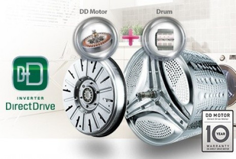 LG DIRECT DRIVE™ - přímý pohon bubnu pračky