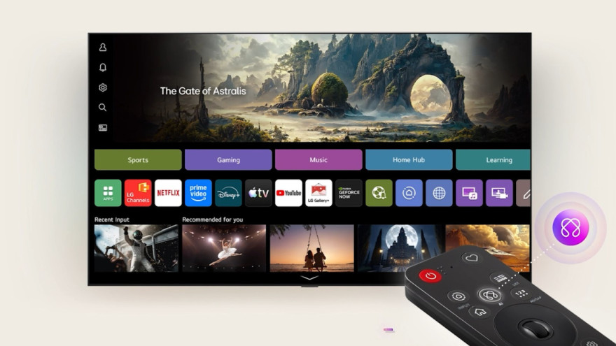 LG AI TV rozpozná váš hlas a přenese vás na stránku My Page přizpůsobenou přímo vám!