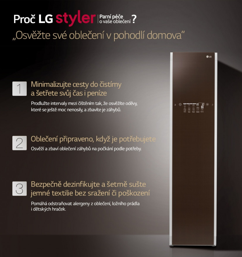 Jedinečné přednosti LG Styleru