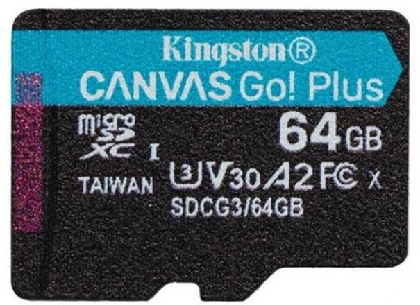 Kingston microSDCG3 Canvas Go! Plus karta 64 GB + adaptér